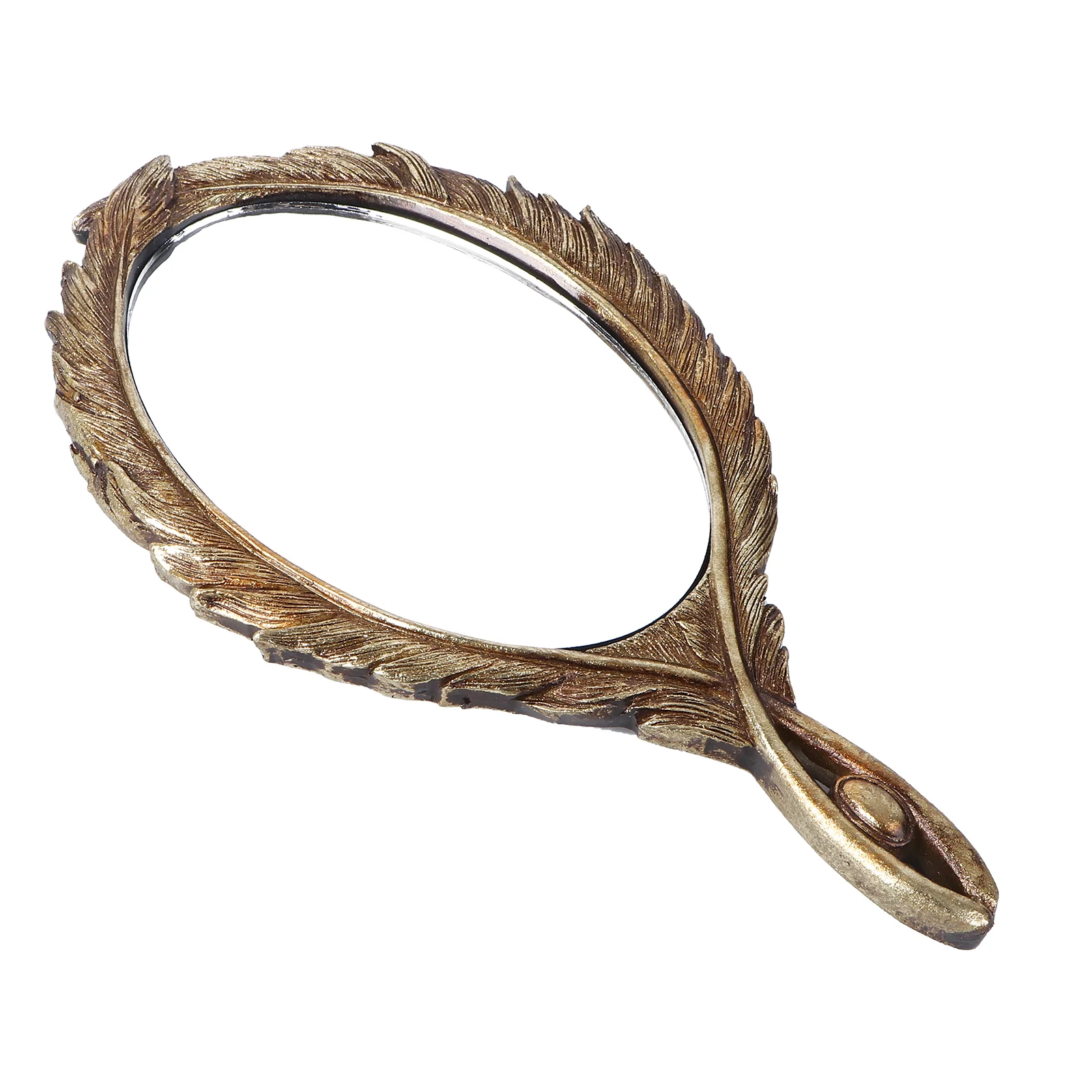 

Mirror Hand Vintage Handheldretro Cute Makeuphandlemirrors Held Portable Vanityoval Decorative