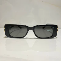 square sunglasses for summer unisex 0096 style anti ultraviolet retro plate full frame designer brand eyeglasses random box