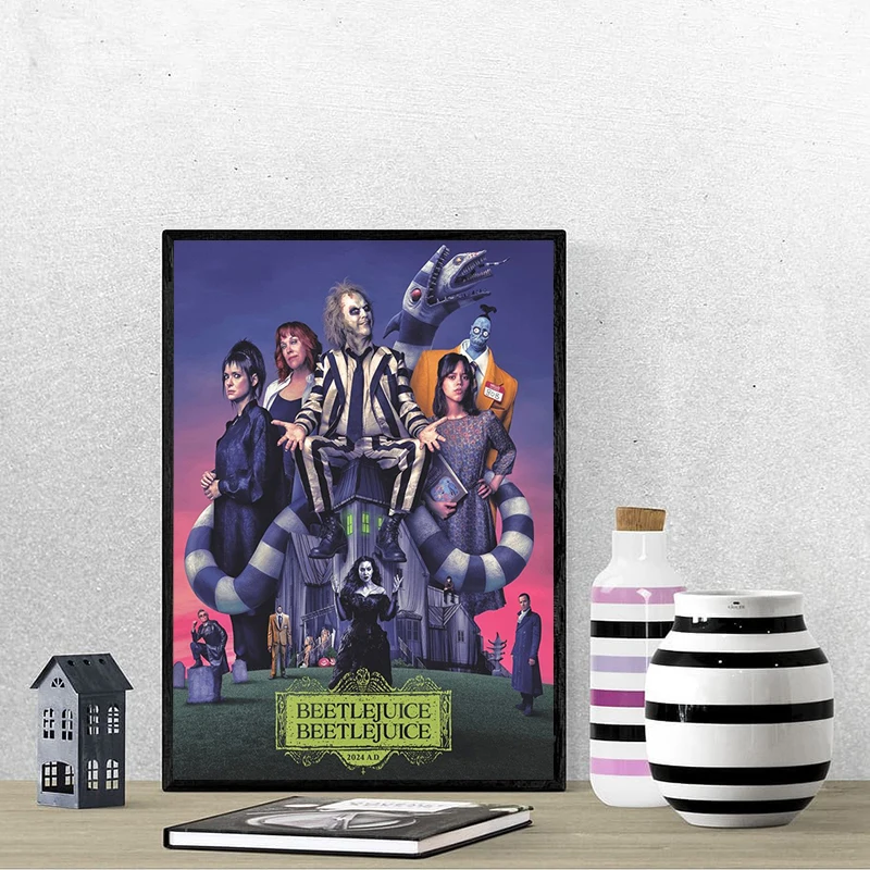 B-Beetlejuice постер фильма рамки настенные панно декор комнаты дома и украшения