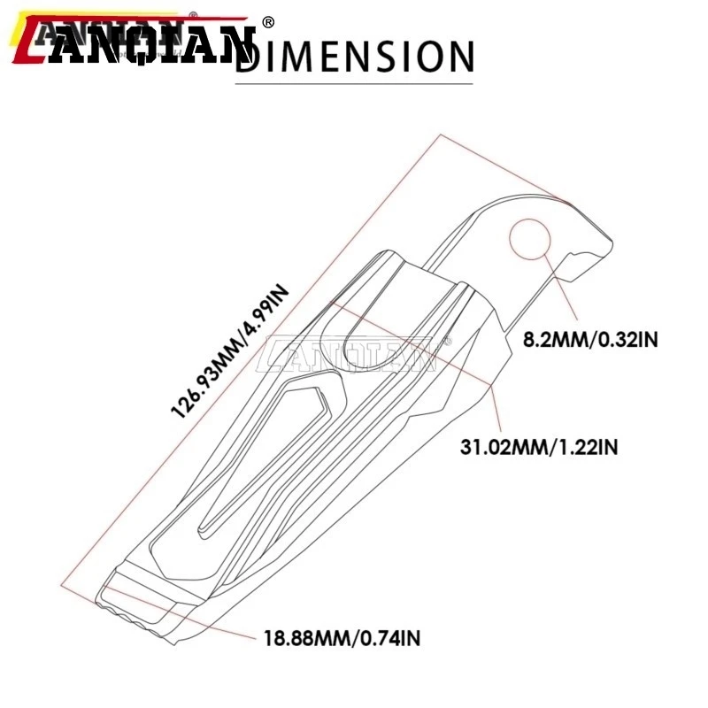 Фото Подножки пассажира (задние) для Yamaha T-MAX560 Tech Max 2022-2026, TMAX 530 DX SX, TMAX 500 2001-2021 №5