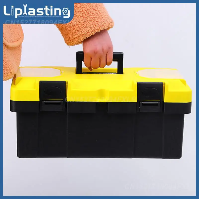

Tools Organizers Toolbox Ergonomic Rubber Handle Strong Load Bearing Capacity Electrician Maintenance Car Box Large Space