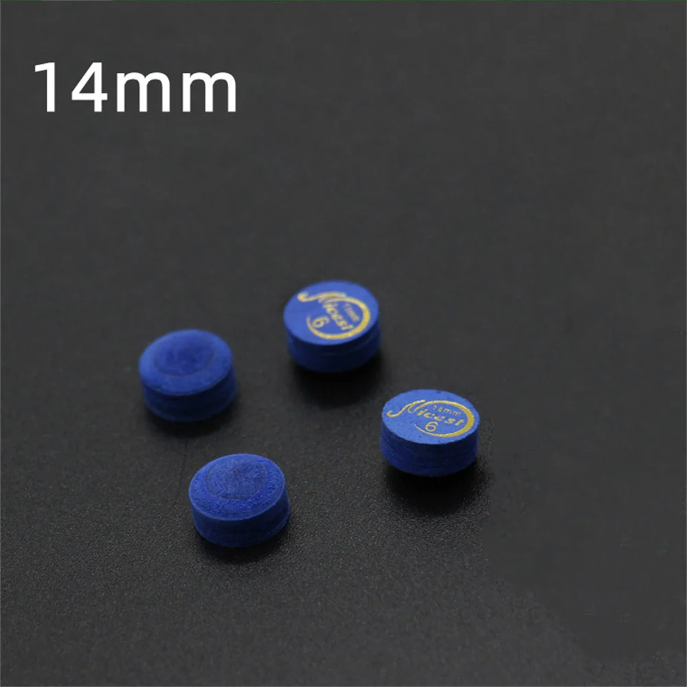 

4PCS 14mm Billiards Pool Cue Tips M Hardness 6 Layers Baked Leather Billiard Head Accessories