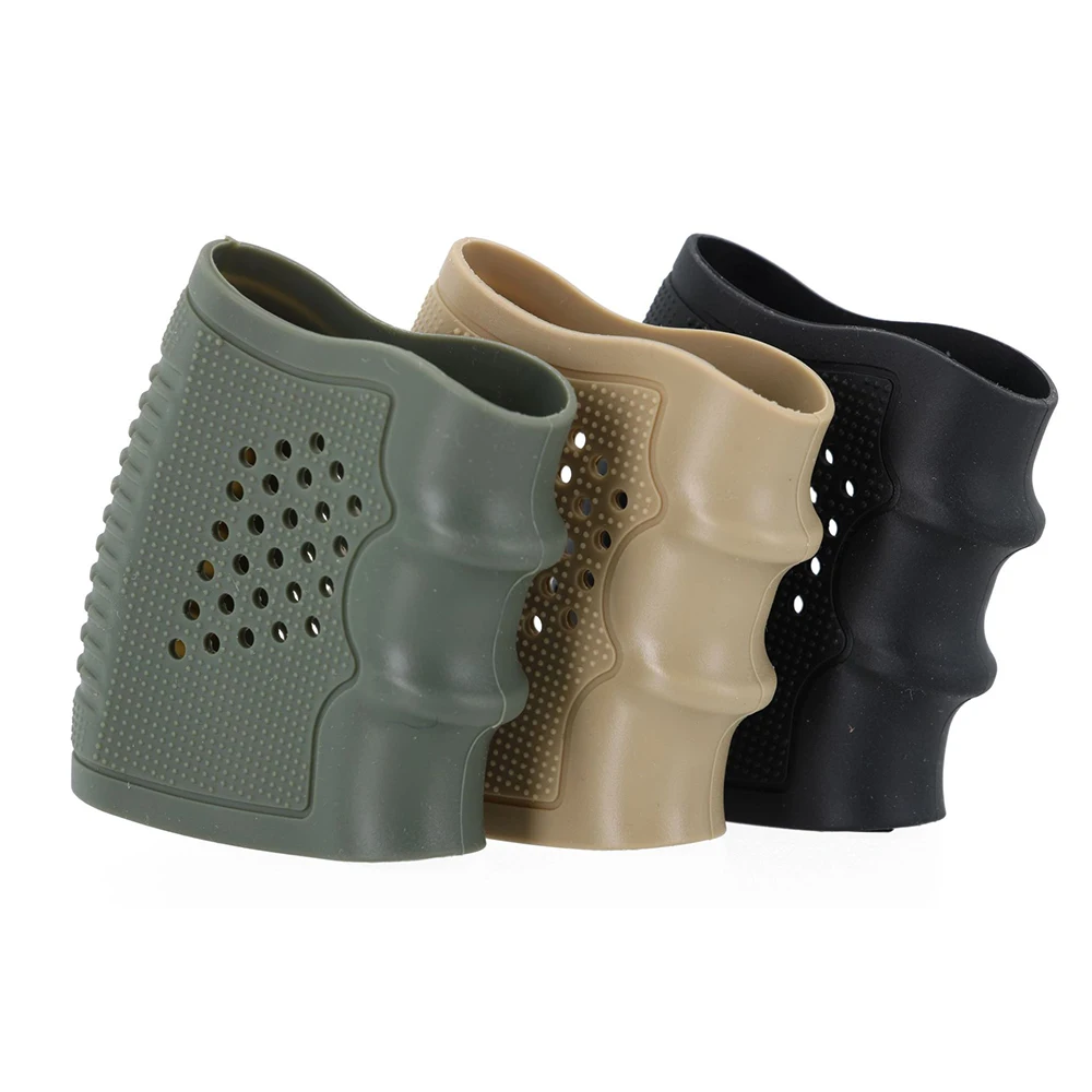 Tactical Glock Pistol Rubber Non-slip Grip Sleeve for G17 18 19 AK M4 Holster Handgun Glove Hunting Gun Accessories |