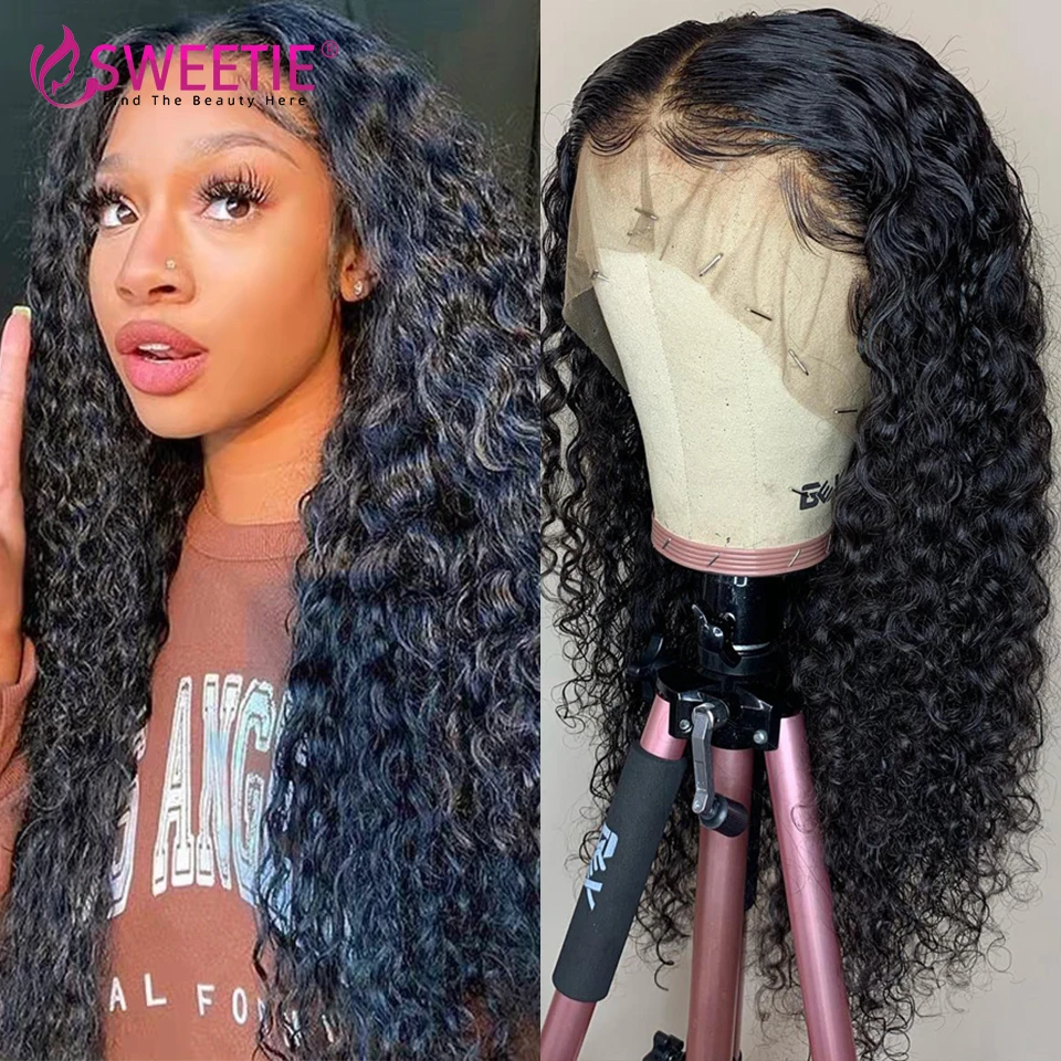 Water Wave Lace Front Wig Full Lace Front Human Hair Wigs Deep Wave Curly Human Hair Wig For Black Women Brazilian Wet And Wavy