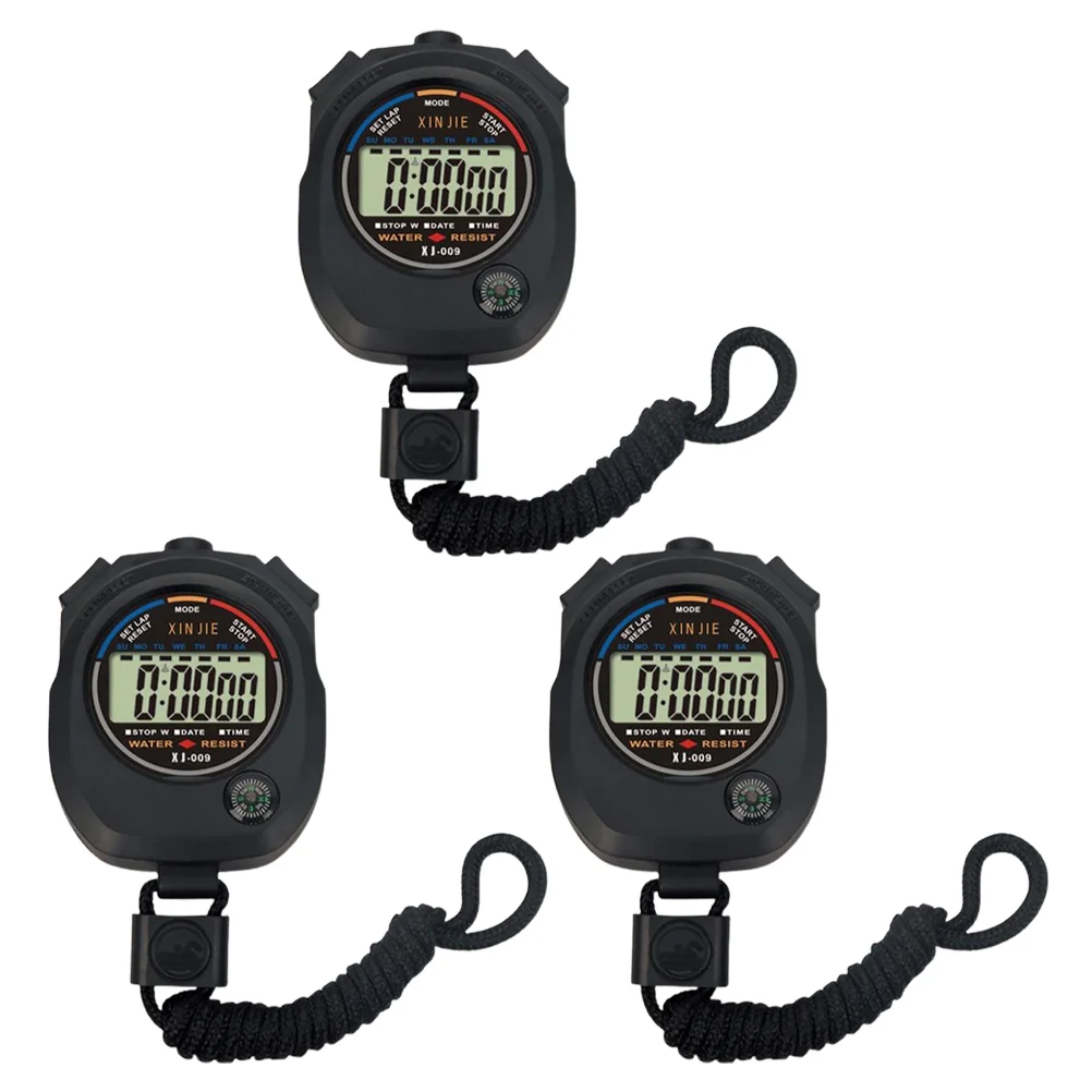 

3 Pcs Timer Digital Timers Training Stopwatch Game Match Stopwatches Outdoor Abs