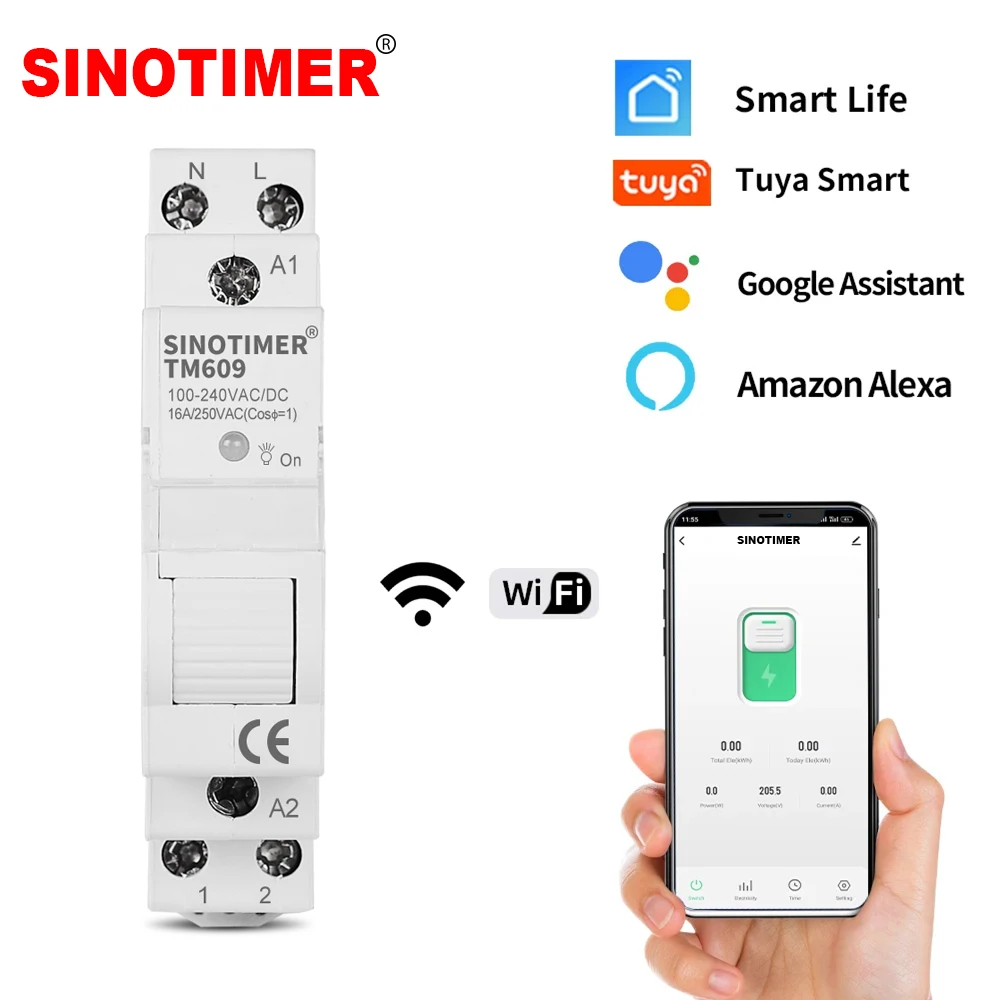 

SINOTIMER TM608/TM609 WiFi таймер-выключатель