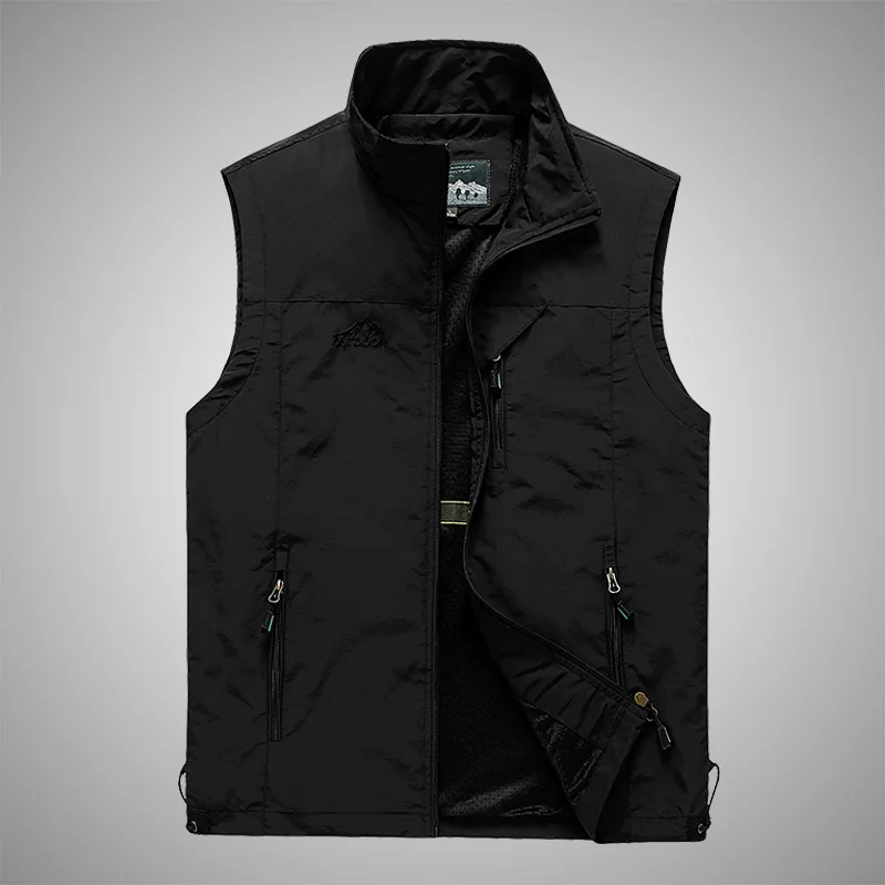 

Plus Size Men's Casual Tooling Vest Spring Summer Photography Fishing Sleeveless Vests Outdoor Sport Male Multi-pocket Waistcoat