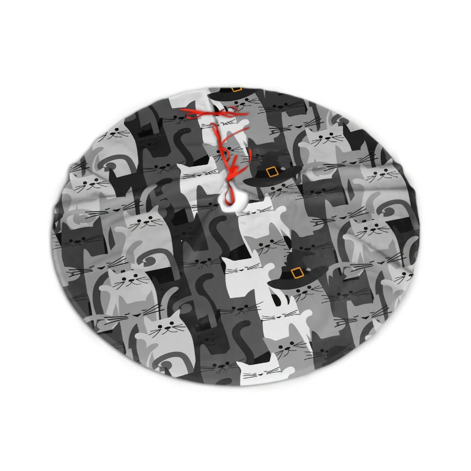 

Милая юбка в виде кошек и деревьев, шляпа с ведьмами, коврик в виде дерева на Хэллоуин для украшения дома, улицы, праздничные принадлежности ...