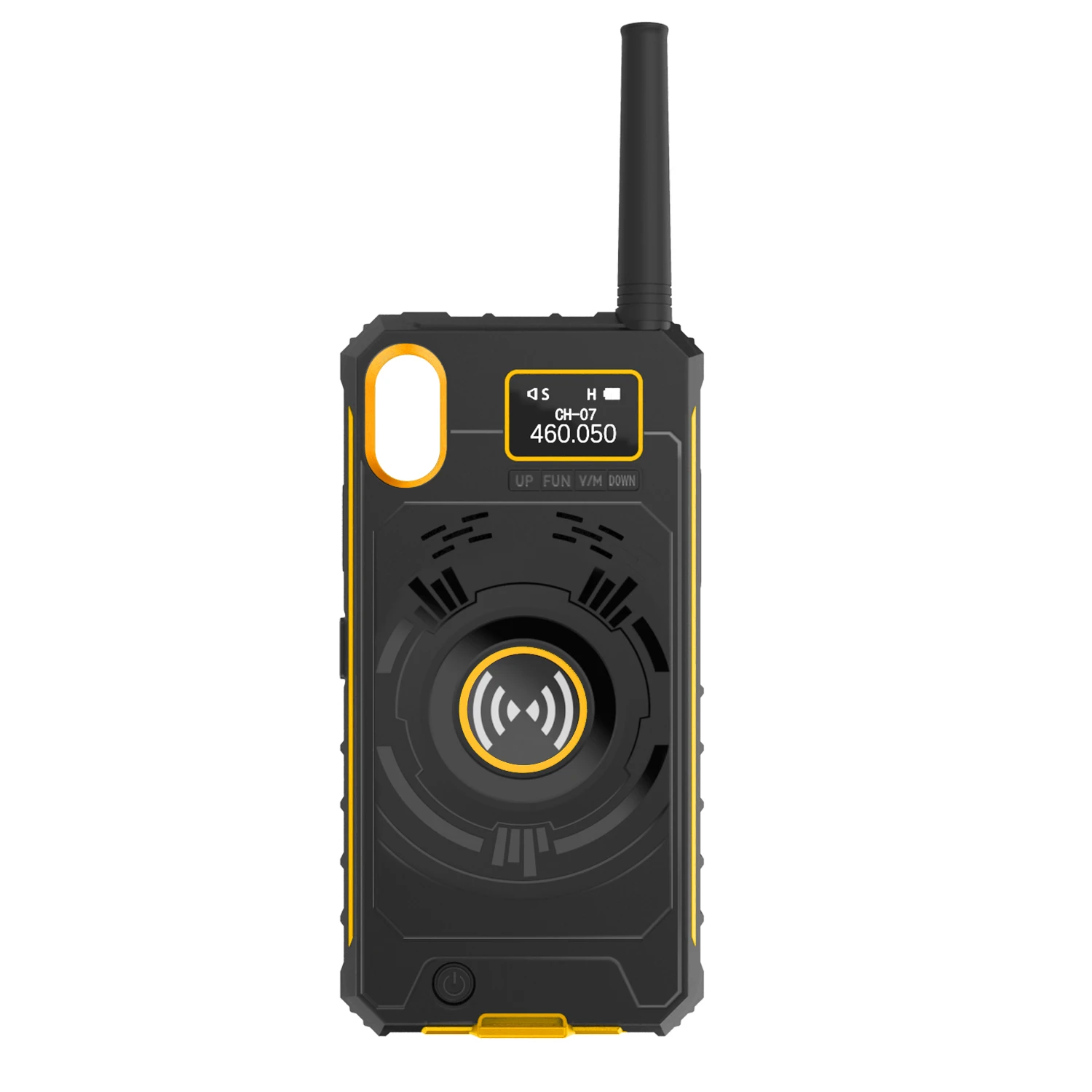 

New design 5w professional phone case handheld radio with battery charge uhf walkie talkie 16channel two way radio