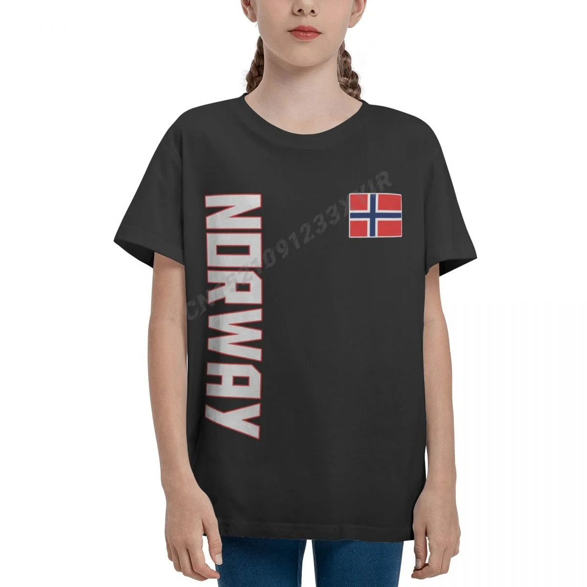 

Крутая футболка с норвежским флагом для мальчиков и девочек, детская футболка, футболка из 100% хлопка, Детская футболка с круглым вырезом и к...