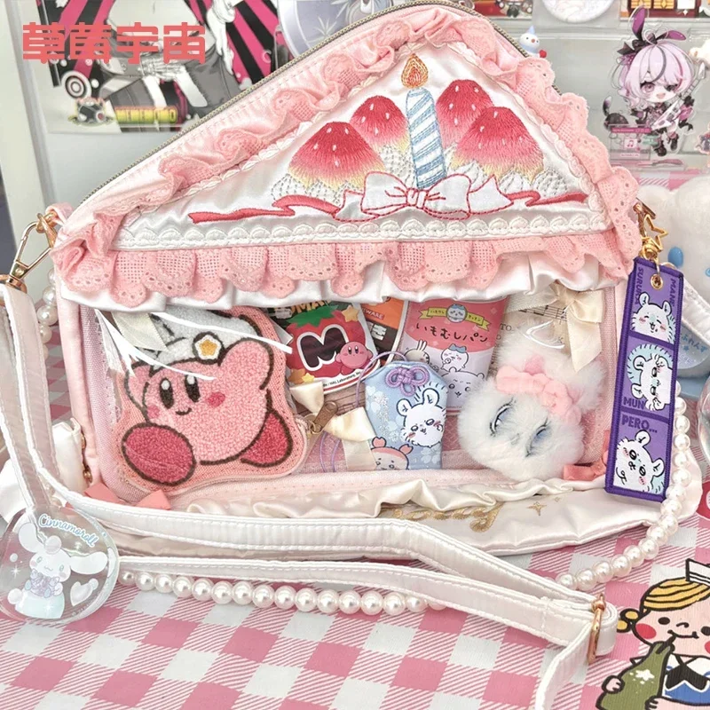 10 см Лолита Kawaii розовая клубничная сумка для торта Itabag переноски жесть Bajji