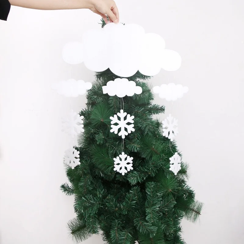 

New Christmas Ornaments Christmas Tree Decoration Shopping Mall Shop Decoration Snowflake Cloud Foam Ornaments Decorationent