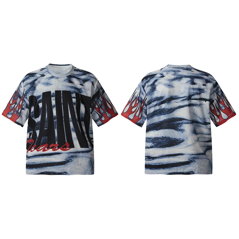 Классическая универсальная уличная одежда с круглым вырезом летняя футболка в