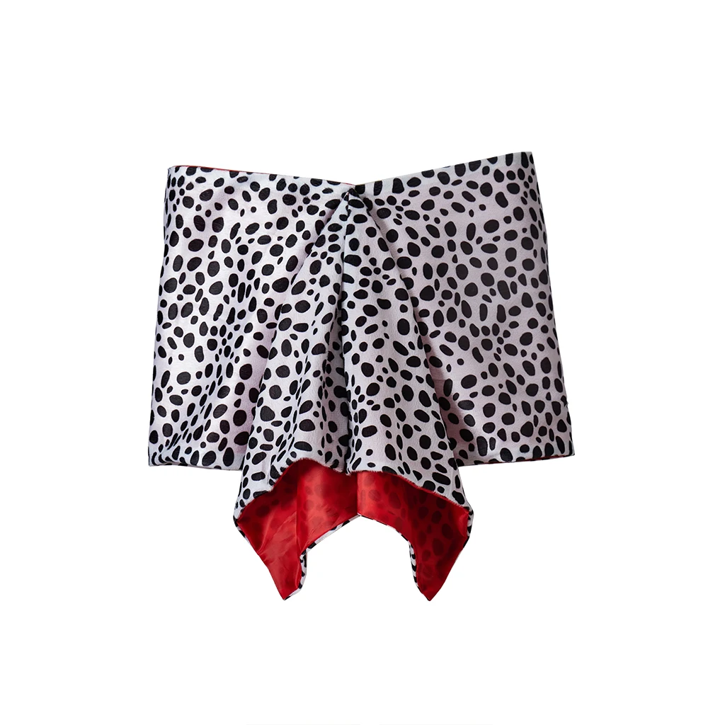 

Cruella Cosplay Costume Leopard Dot Wraps Shawl Halloween Carnival Accessories Women's Sexy Evening Runway Party Shawl
