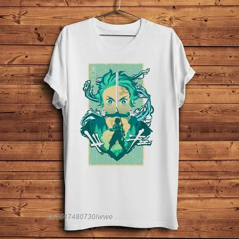 Футболка мужская унисекс с изображением рассекающего демонов танджиру зенитсу