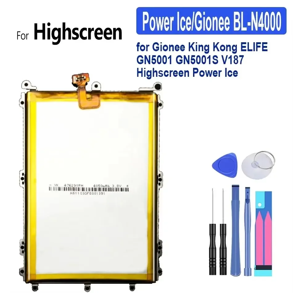 Аккумулятор мобильного телефона BL-N4000 для Gionee King Kong ELIFE GN5001 GN5001S V187 Highscreen Power Ice 4000