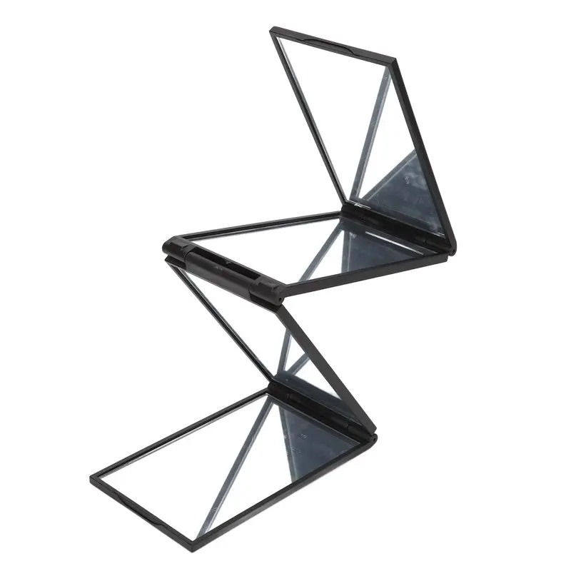 

Folding Mirror, Plastic Frame Small 360 Degree 4 Way Mirror For Home For Self Hair Cutting
