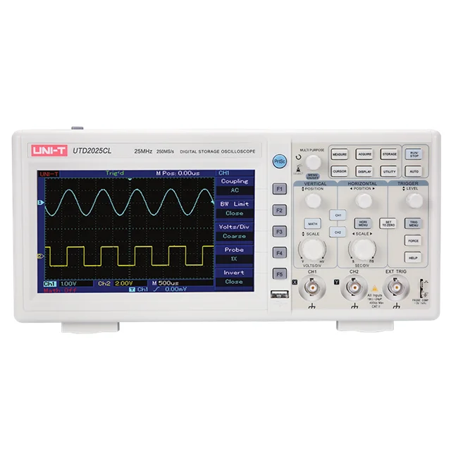 

UNI-T UTD2102CEX+ high-precision 100MHz Digital storage oscilloscope; voltage/current/frequency waveform tester