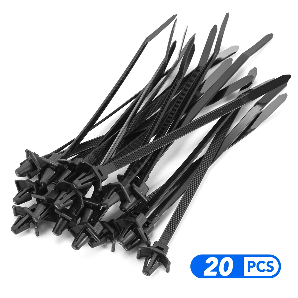 20 шт. автомобильные самоблокирующиеся кабельные стяжки зажим для Nissan Qashqai J10 J11