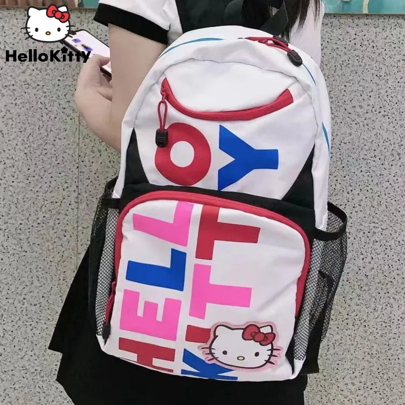 

Sanrio, сумки с Hello Kitty, роскошные дизайнерские рюкзаки Y2k, студенческий белый школьный портфель, Женская милая сумка через плечо, новый рюкзак с ...