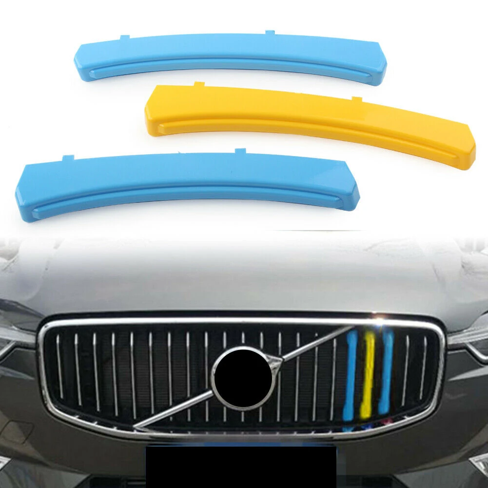 

Front Grille Grill Cover Strips Clip Trim Thickened Heat Resistant Hot Sale For Volvo S90 V90 2017 2018 2019 Decorative Parts