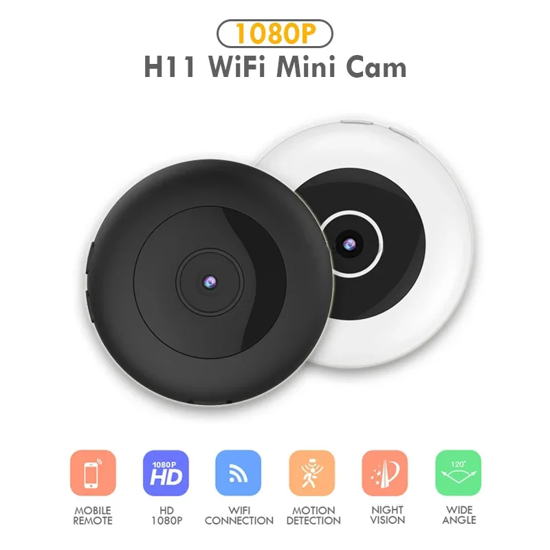 

1080P мини-камера Wifi Магнитная микро-камера ИК Ночное Видение Обнаружение движения HD видеокамера с поддержкой удаленного просмотра 128G TF-карта