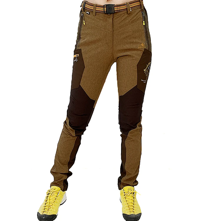 

Women`s outdoor elastic slim quick dry waterproof hiking pants womens windproof breathable UV-proof trekking cycling pants