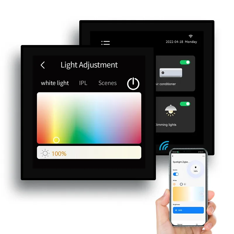 

2022 T8E Linux 4 Inch Touch Screen Tuya Smart Life Smart Home Gateway with Zigbee Wireless Transmission