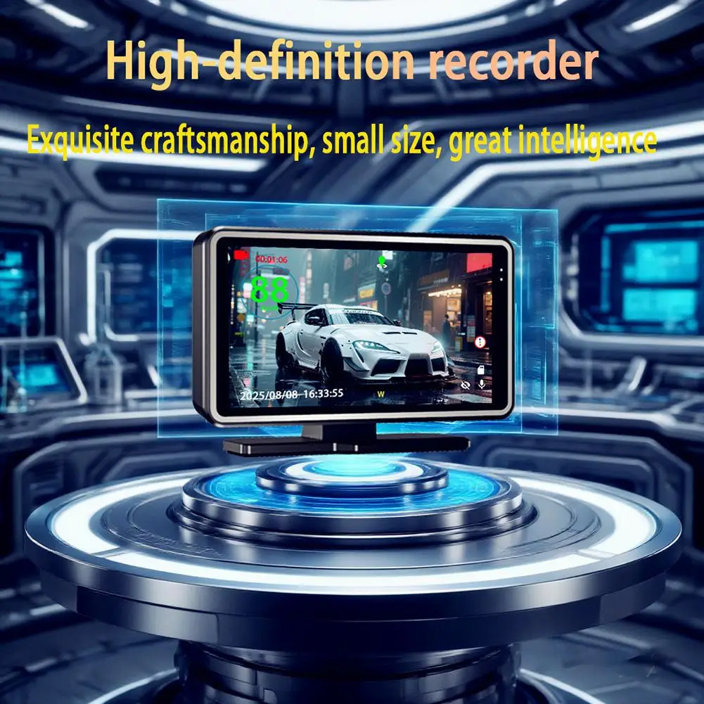 

5-дюймовый автомобильный видеорегистратор HD с проекционным дисплеем HUD и подключением смартфона, предназначенный для совместимости с различными моделями автомобилей