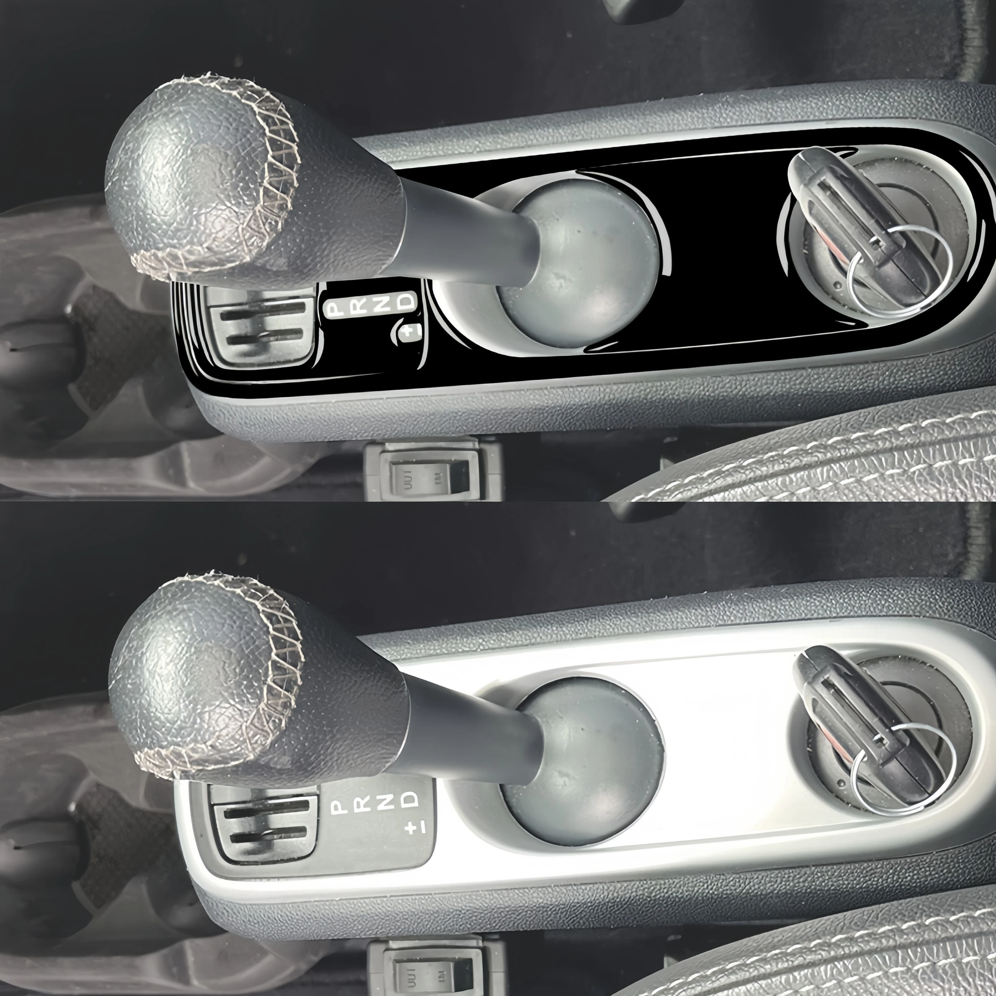 Фото Для Mercedes-Benz Smart Fortwo 451 2008-2010: Декоративная накладка на панель рычага переключения передач, цвет черный глянец, аксессуары для интерьера автомобиля №4
