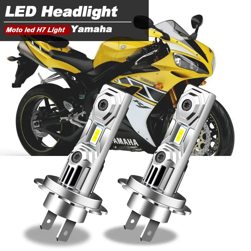 

Motorcycle Headlight 12000LM 60W H7 CSP LED Bulbs Headlight Fanless Wireless Mini Size Design For Yamaha Yzf R1 R3 2007-2018