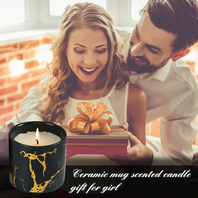 Скандинавская керамическая чашка Ароматизированная свеча стеклянная Женская