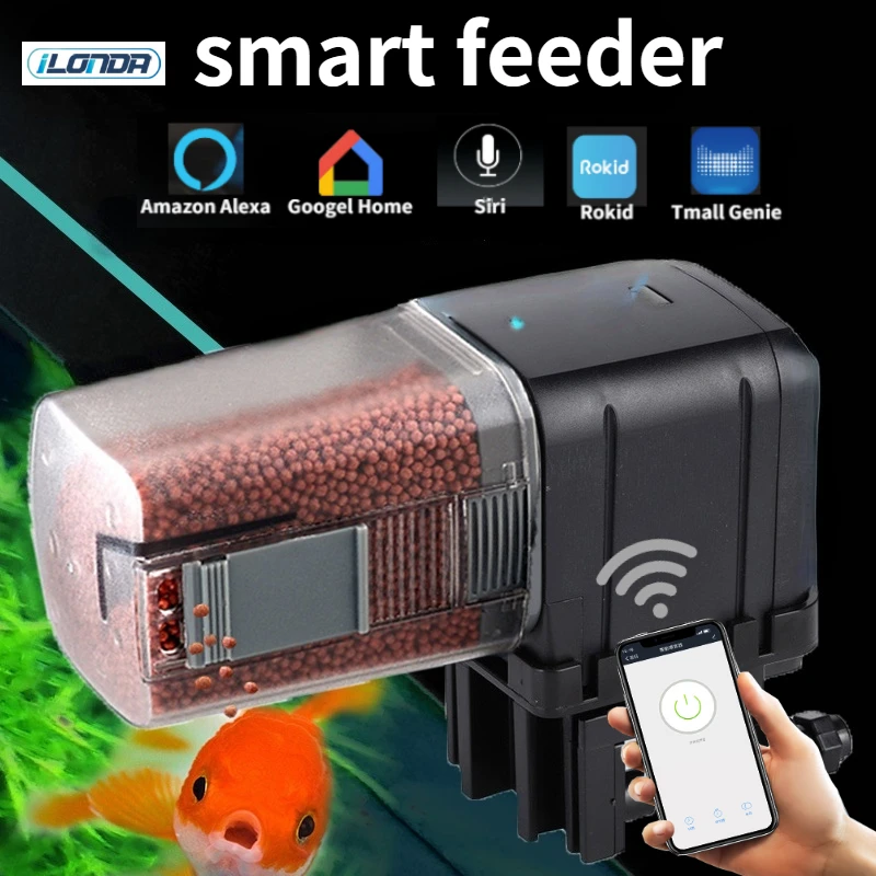 Automatic Aquarium Fish Tank Feeder Timing/Wifi Wireless Sma