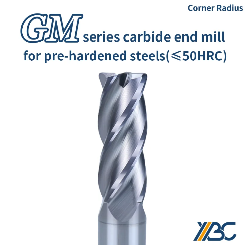 

GM Solid Carbide End Mill For Prehardened Steel 4Flute Corner Radius CNC Tungsten Steel Milling Cutter HIGH PERFORMANCE