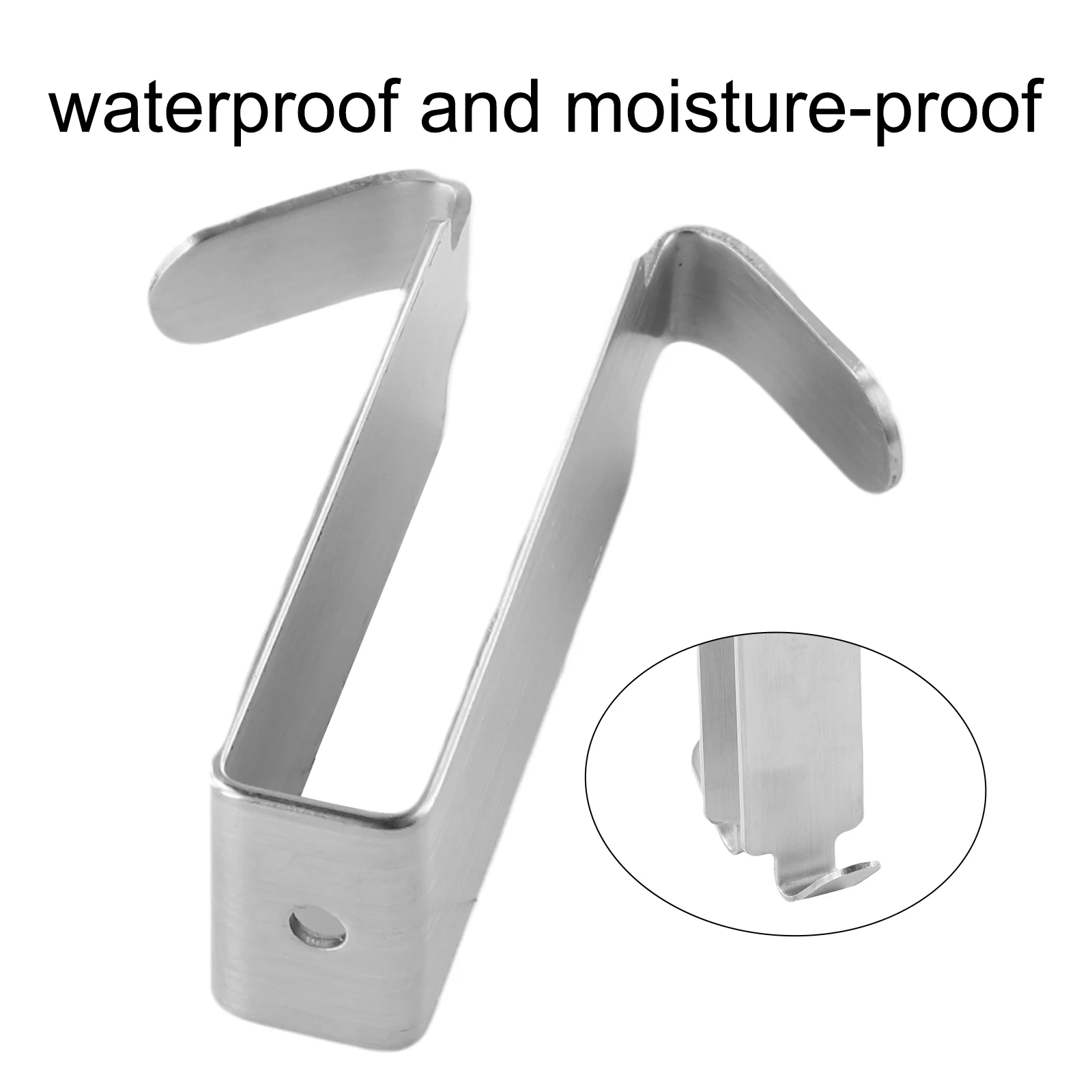 

Towel Hook Hook Home Accessories Bathroom Accessories Silver Simple Design Stainless Steel 1 Pcs Short Double Hook