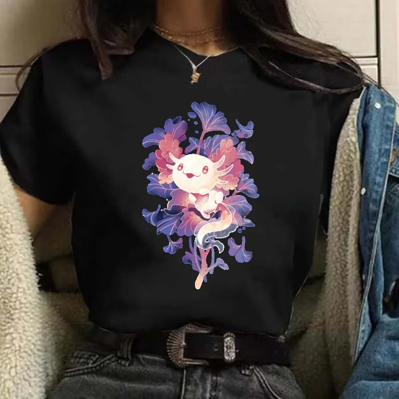 

Модная женская футболка с милым мультяшным принтом, забавная Милая женская повседневная одежда 90-х с коротким рукавом, женская модная футболка