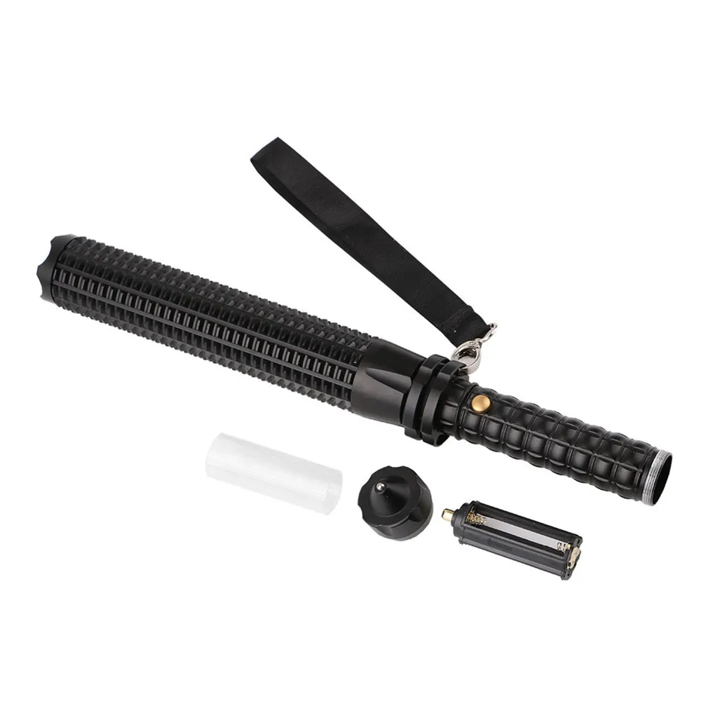 

Rechargeable LED Flashlight Telescopic Self Defense Stick Waterproof Non-slip Portable Electric Torch Zoomable Lighting Tool