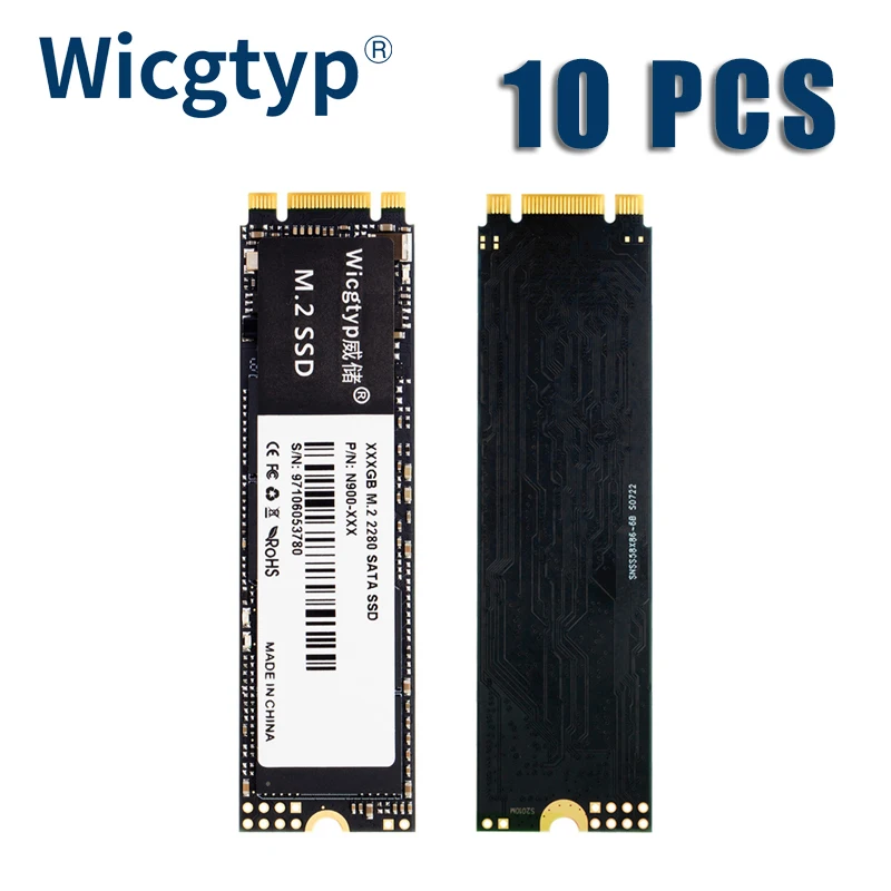 

Wicgtyp 10 Pcs SSD M.2 NGFF SATA3 1tb 512gb 256gb 128gb Ssd Hard Disks M2 2280 1 TB SATAIII Laptop Desktop SSD Solid State Drive