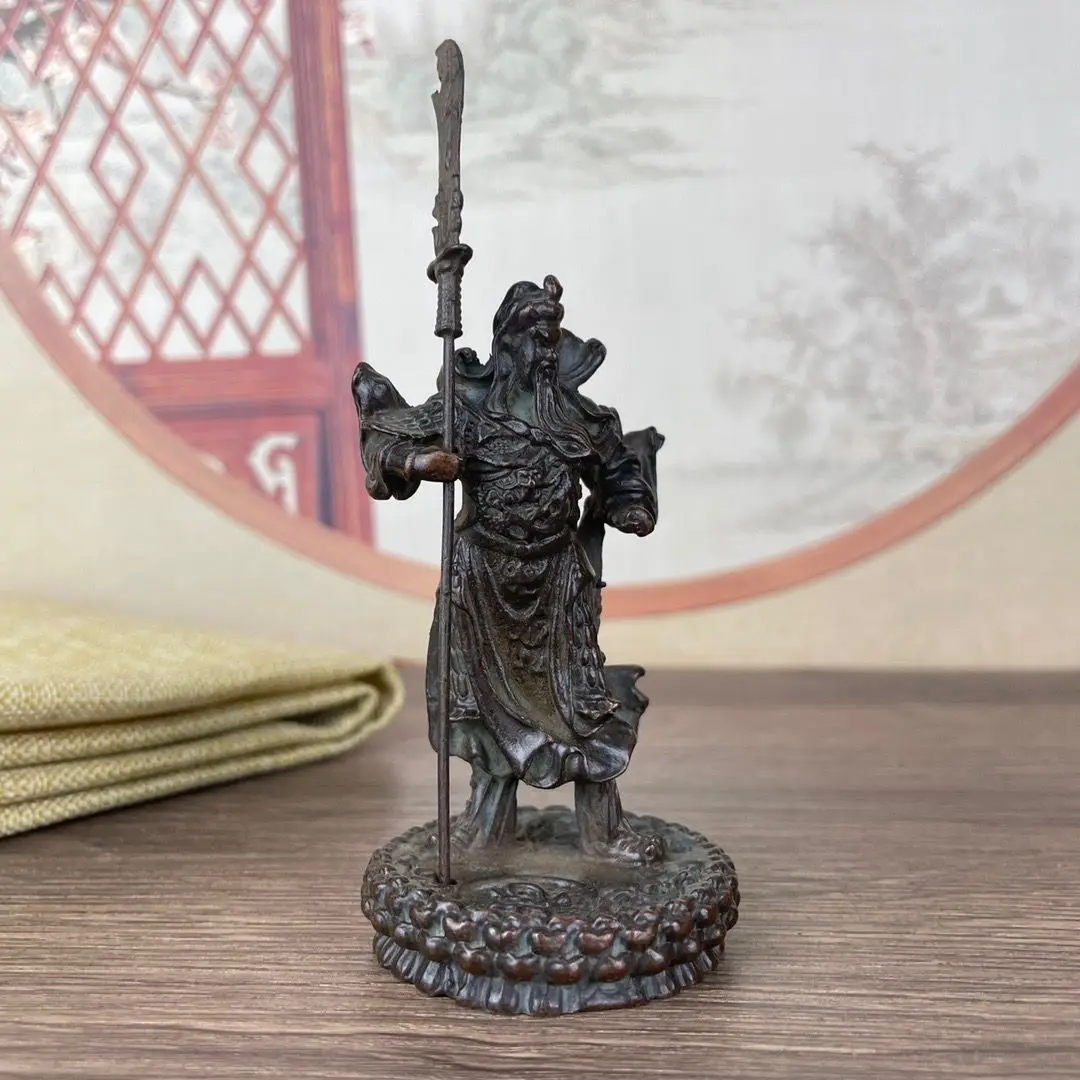 Три королевства Гуань Ю Ву Кейшень бронзовая статуя гостиная Будды украшения