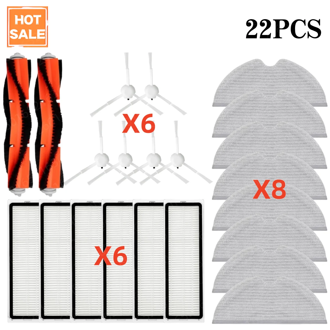 Для Xiaomi Mijia 1C 2C 1T Mi Robot Vacuum Mop Dreame F9 Hepa Filter Основная боковая щетка Швабра Ткань Робот-пылесос Аксессуары