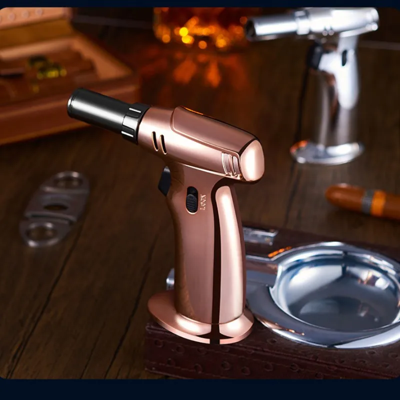 

Windproof Cigar Turbo Lighters Portable Outdoor Kitchen BBQ Lighter Metal Welding Gun 1300CC Butane Gas Lighter Ignition Tool