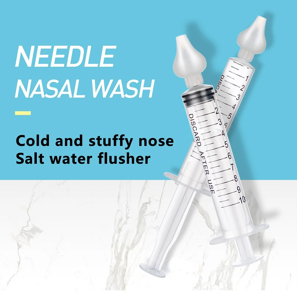 2Pcs 10ML Needle Tube Nasal Aspirator Baby Care Nasal Aspirator Cleaner Baby Rhinitis Nasal Washer Aspirador Nasal De Plastico
