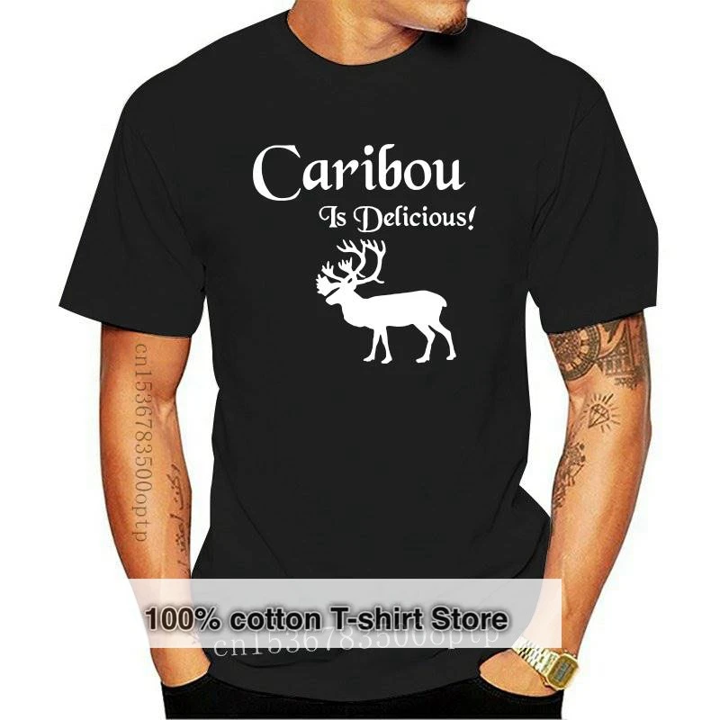 

New men cotton tshirt Caribou Is Delicious style top tees summer fashion desinge tee-shirt black male tops free shipping