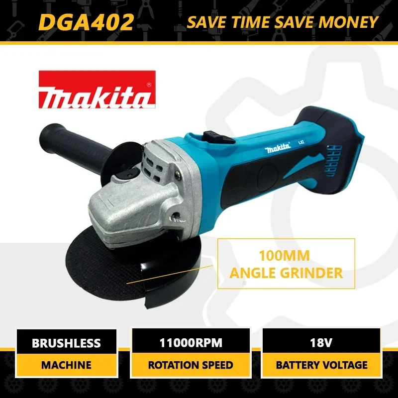 

2023 Makita электрическая шлифовальная машина для резки DGA402 Беспроводная угловая шлифовальная машина 18 в LXT литий-ионный МНОГОФУНКЦИОНАЛЬНЫЙ электроинструмент