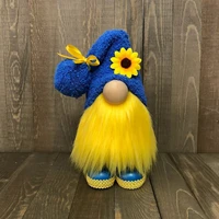 sunflower gnome 32 cm peace gnome blue and yellow gnome ukraine flag spring gnomes decorations for home decorations ornaments