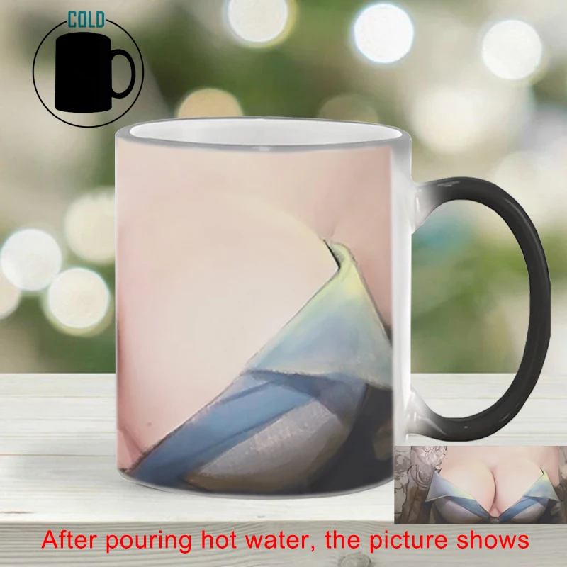 

Sexy Chest Heat Sensitive Coffee Mug BSKT-212 Drinkware Cups and Mugs Discoloration Cup Color Change Cups Personalized Gifts Bar