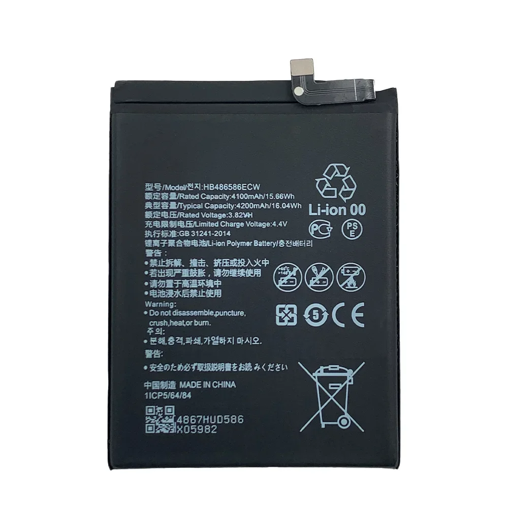 4200 мАч HB 486586 Аккумулятор ECW для Huawei P40 Lite JNY-L01A Mate 30 Mate30 Pro Nova 6 SE Honor VIew V30 lite
