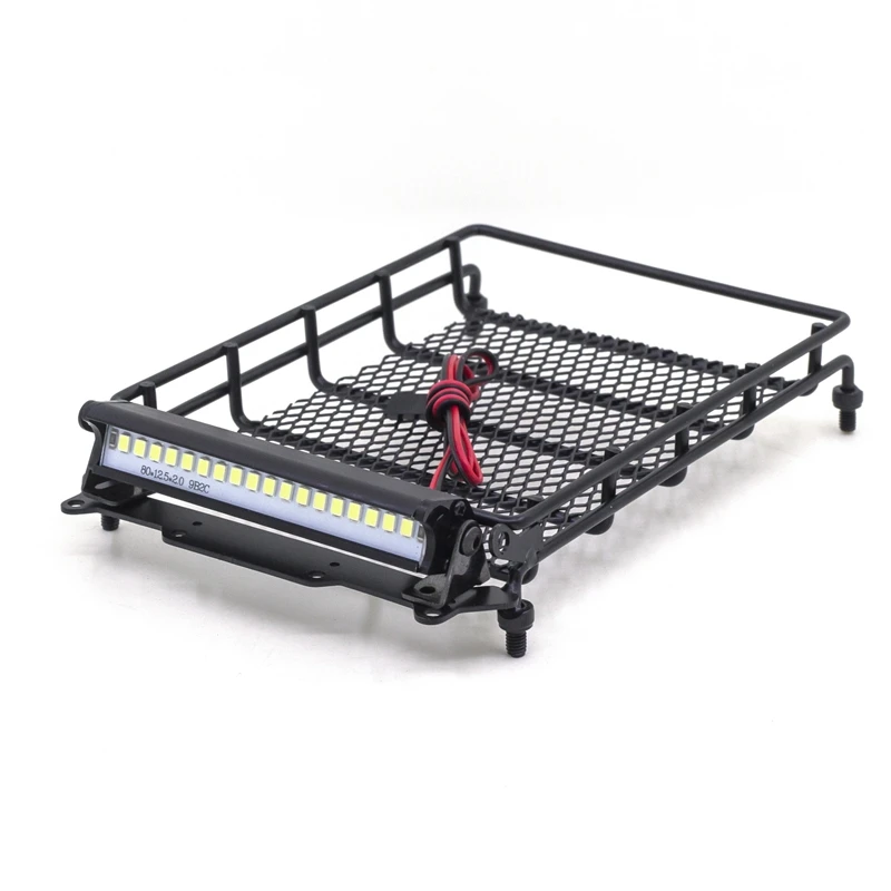 

For MN D90 D91 D99 MN90 MN99S 1/12 RC Car Upgrade Parts Metal Luggage Carrier Tray Roof Rack With LED Light Accessories