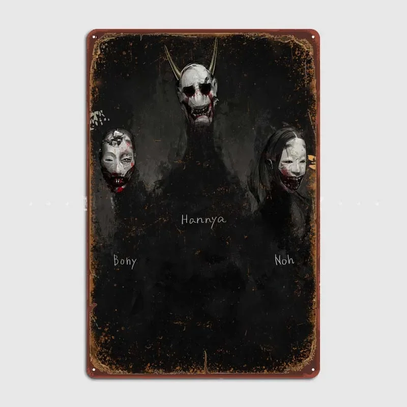 Hannya Металлические настенные фрески Ретро Винтаж вывески для офиса Кофе-бара