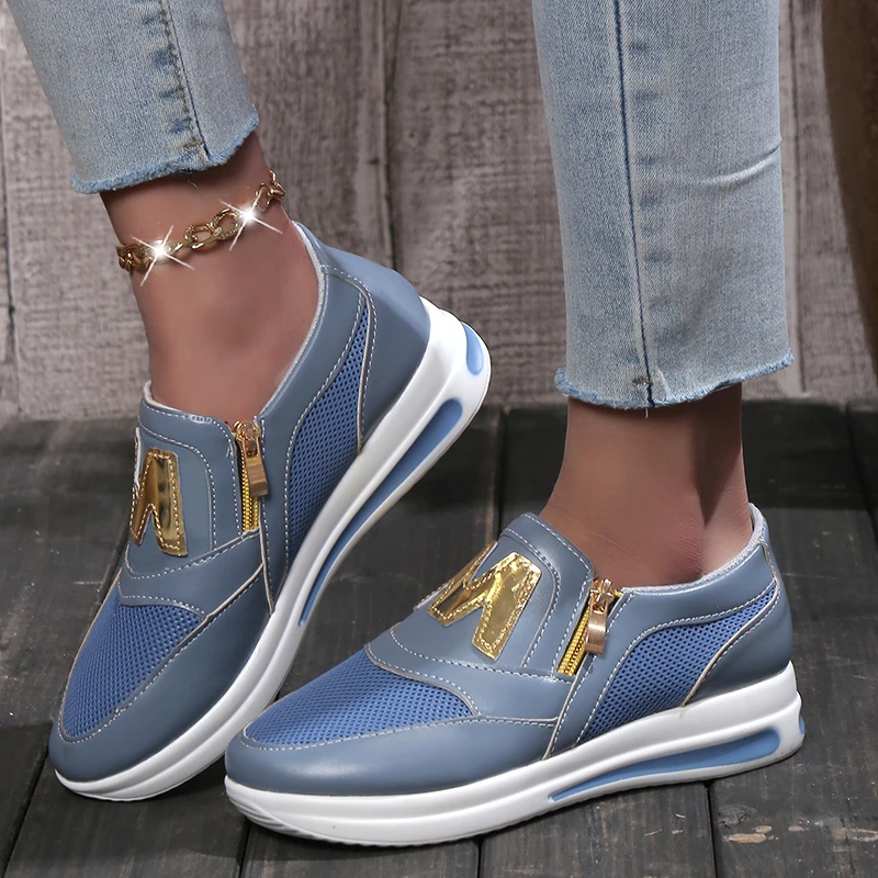 Women Fashion Solid Color Sport Shoes 2023 Autumn Designer Platform Comfort Casual Lazy Shoes Sneakers Zapatos De Mujer